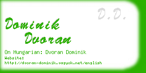 dominik dvoran business card
